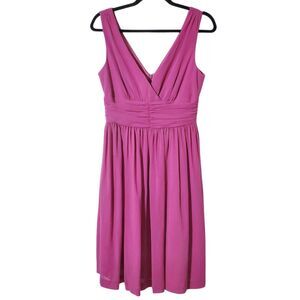 Trina Turk Fantastic Hot Pink Mini Cocktail Dress Size 6 Barbiecore Flare Womens